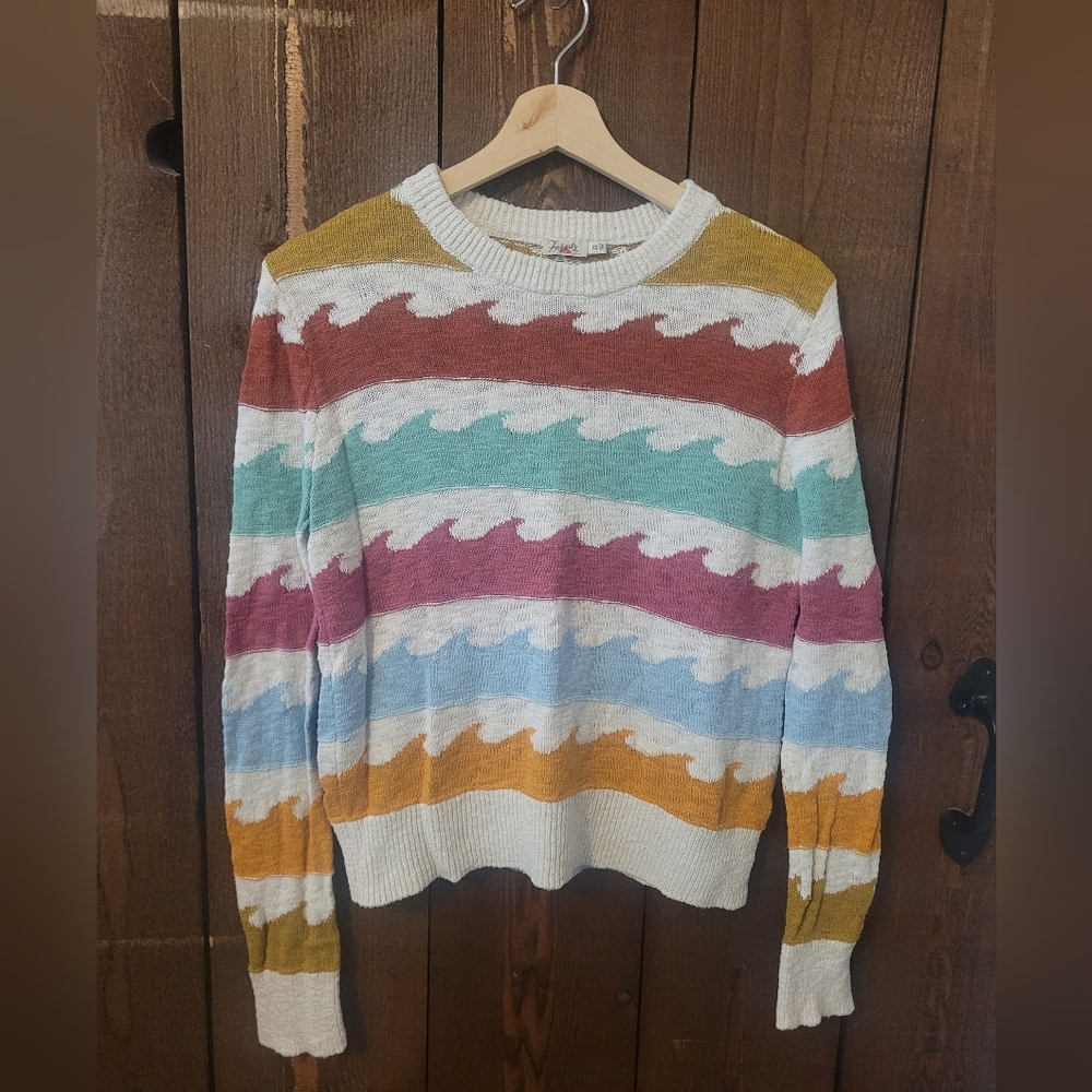 Faherty Multicolor Wave Pattern Sweater - image 1